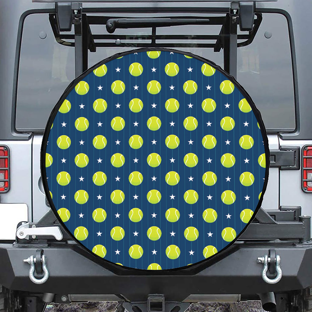 Tennis Sport Pattern Print Tire Cover