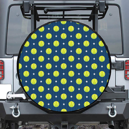 Tennis Sport Pattern Print Tire Cover