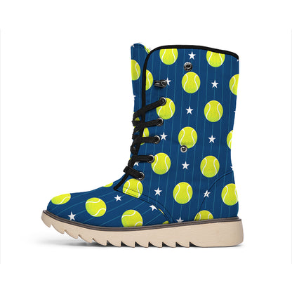 Tennis Sport Pattern Print Winter Boots