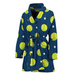 Tennis Sport Pattern Print Women's Bathrobe