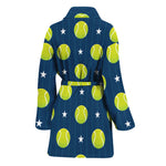 Tennis Sport Pattern Print Women's Bathrobe