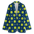 Tennis Sport Pattern Print Women's Cotton Blazer