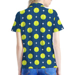 Tennis Sport Pattern Print Women's Polo Shirt