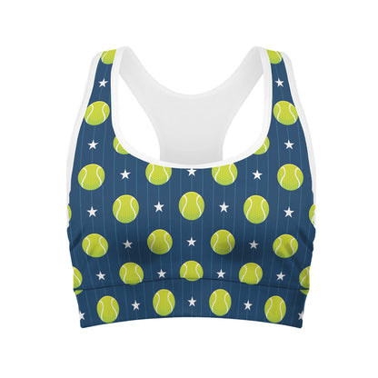 Tennis Sport Pattern Print Women's Sports Bra