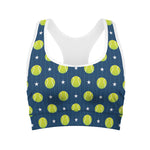 Tennis Sport Pattern Print Women's Sports Bra