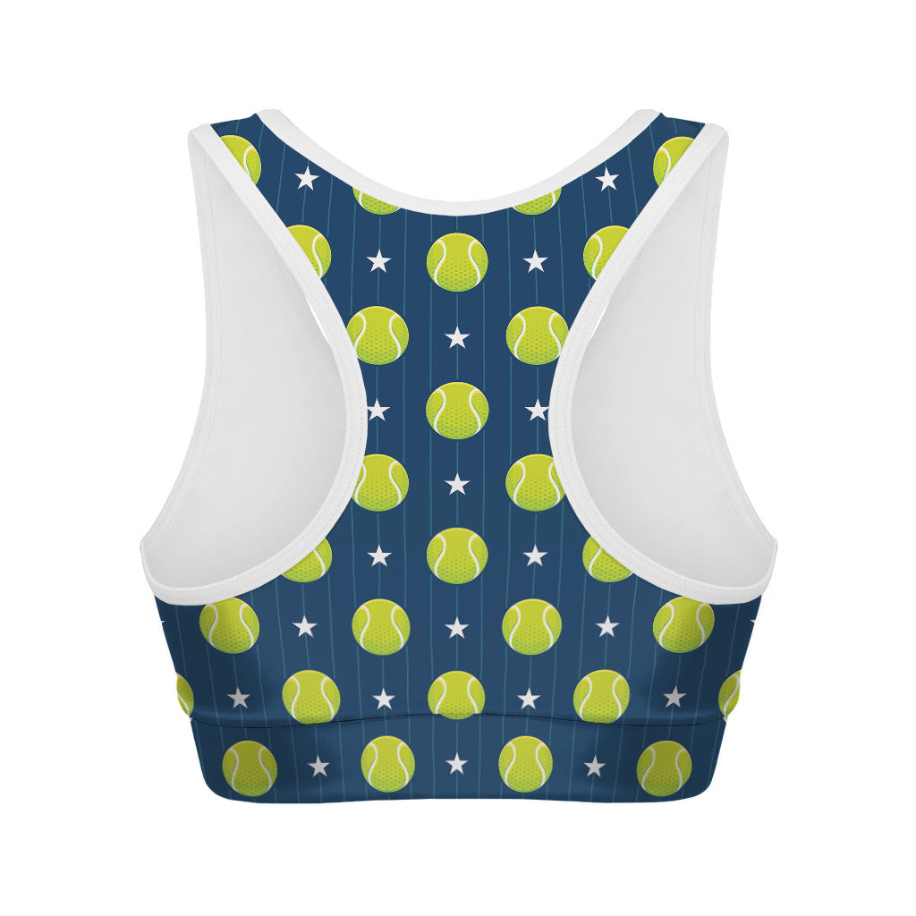Tennis Sport Pattern Print Women's Sports Bra