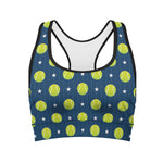 Tennis Sport Pattern Print Women's Sports Bra