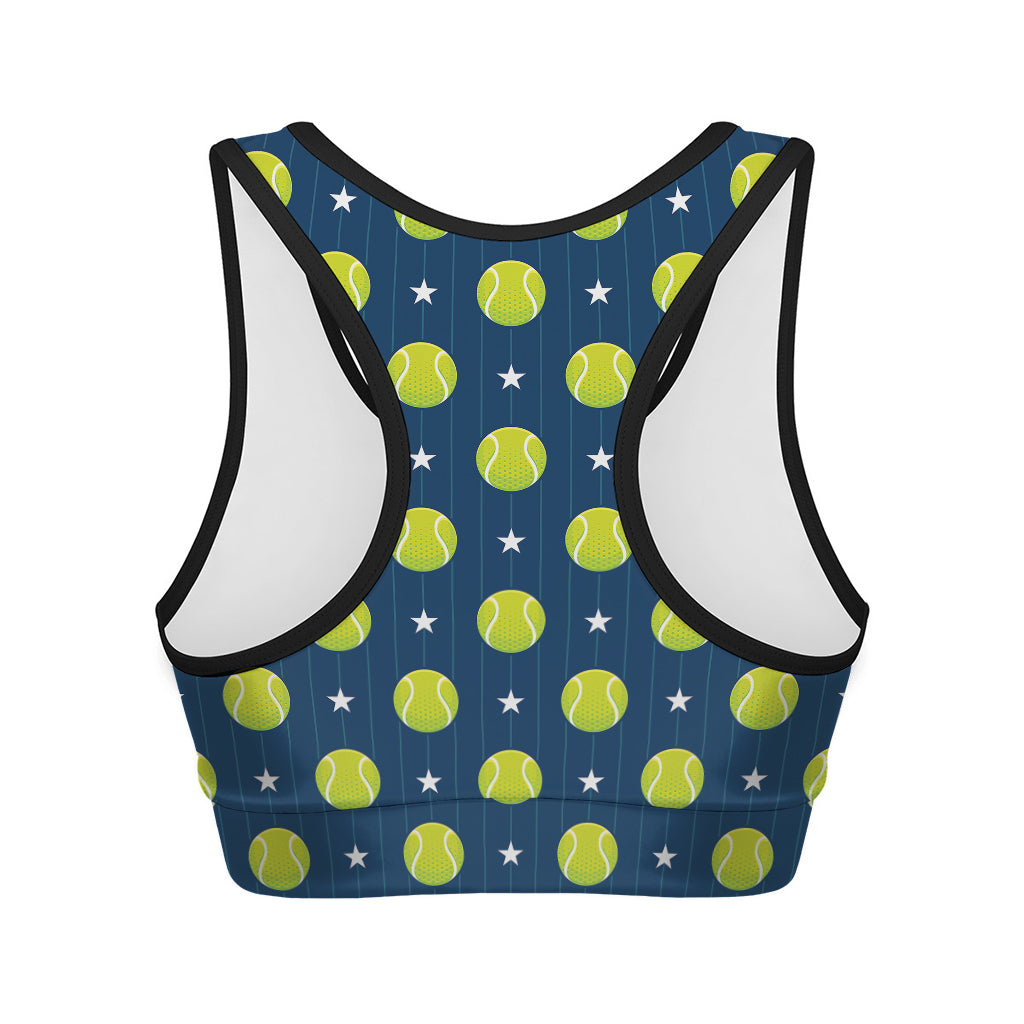Tennis Sport Pattern Print Women's Sports Bra