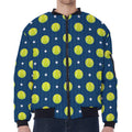 Tennis Sport Pattern Print Zip Sleeve Bomber Jacket