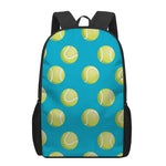Tennis Theme Pattern Print 17 Inch Backpack