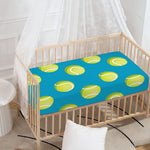 Tennis Theme Pattern Print Baby Crib Sheet