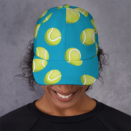 Tennis Theme Pattern Print Baseball Cap