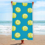 Tennis Theme Pattern Print Beach Towel