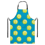 Tennis Theme Pattern Print Bib Apron With Pocket