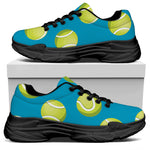 Tennis Theme Pattern Print Black Chunky Shoes