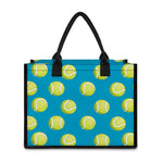 Tennis Theme Pattern Print Canvas Tote Bag