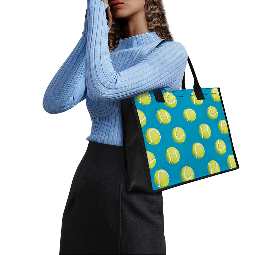 Tennis Theme Pattern Print Canvas Tote Bag