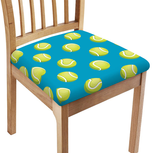 Tennis Theme Pattern Print Chair Cushion Cover