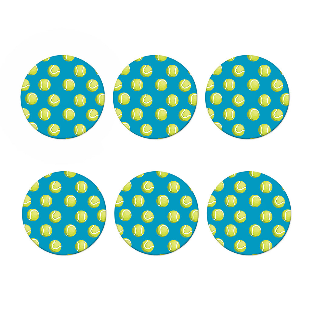Tennis Theme Pattern Print Coaster Set