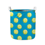 Tennis Theme Pattern Print Collapsible Laundry Basket