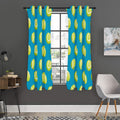 Tennis Theme Pattern Print Grommet Curtain Panels