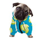 Tennis Theme Pattern Print Dog Zip Up Hoodie