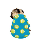 Tennis Theme Pattern Print Dog Zip Up Jacket