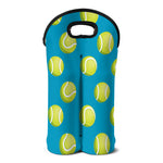 Tennis Theme Pattern Print Double Neoprene Wine Tote