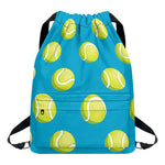 Tennis Theme Pattern Print Drawstring Backpack