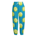 Tennis Theme Pattern Print Fleece Lined Knit Pants