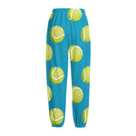 Tennis Theme Pattern Print Fleece Lined Knit Pants
