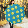 Tennis Theme Pattern Print Foldable Umbrella