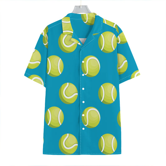 Tennis Theme Pattern Print Hawaiian Shirt