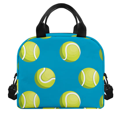Tennis Theme Pattern Print Insulated Lunch Bag