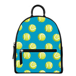 Tennis Theme Pattern Print Leather Backpack