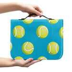 Tennis Theme Pattern Print Leather Bible Cover