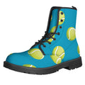 Tennis Theme Pattern Print Lace-Up Boots