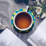 Tennis Theme Pattern Print Leather Coaster Set