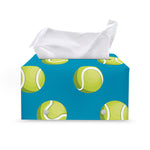 Tennis Theme Pattern Print Leather Tissue Box Cover