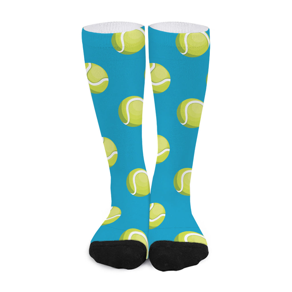 Tennis Theme Pattern Print Long Socks