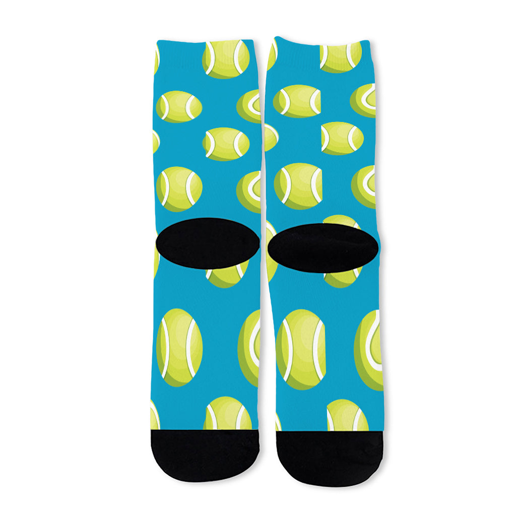 Tennis Theme Pattern Print Long Socks