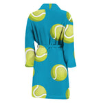 Tennis Theme Pattern Print Men's Bathrobe