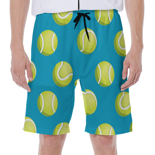 Tennis Theme Pattern Print Men's Beach Shorts