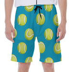 Tennis Theme Pattern Print Men's Beach Shorts