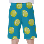 Tennis Theme Pattern Print Men's Beach Shorts