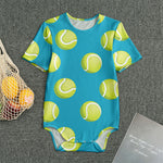 Tennis Theme Pattern Print Men's Bodysuit