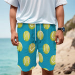 Tennis Theme Pattern Print Men's Cargo Shorts