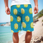 Tennis Theme Pattern Print Men's Cargo Shorts