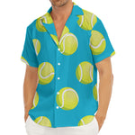 Tennis Theme Pattern Print Men's Deep V-Neck Shirt