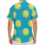 Tennis Theme Pattern Print Men's Deep V-Neck Shirt